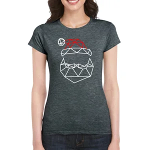 Geometric Santa Ladies T-Shirt