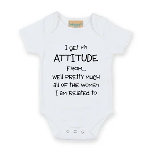 I Get My Attitude Babygrow