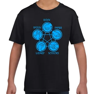 Rock Paper Scissors Lizard Spock Childrens T-Shirt
