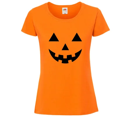 Jack O Lantern Pumpkin Ladies T-Shirt