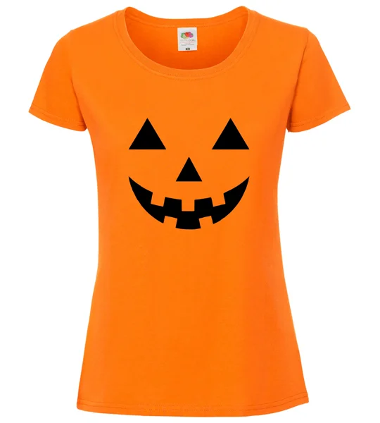 Jack O Lantern Pumpkin Ladies T-Shirt