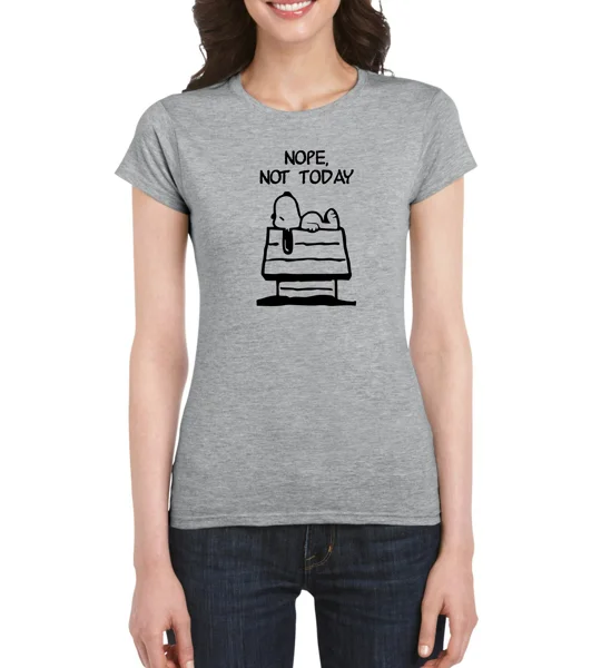Nope, Not Today Snoopy Ladies T-Shirt
