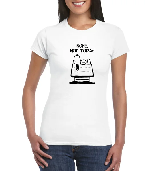 Nope, Not Today Snoopy Ladies T-Shirt