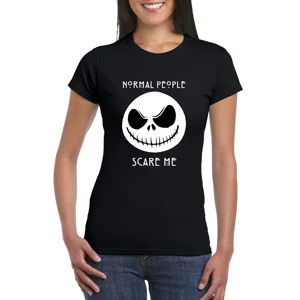 Jack Skellington Normal People Scare Me Ladies T-Shirt