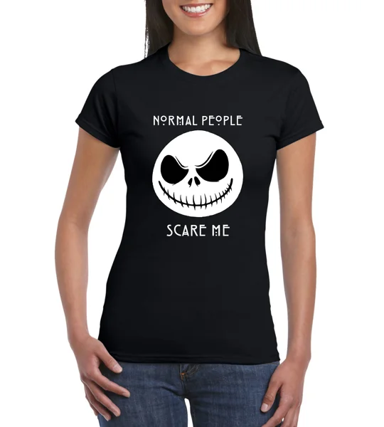 Jack Skellington Normal People Scare Me Ladies T-Shirt