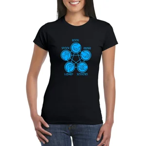 Rock paper Scissors Lizard Spock Ladies T-Shirt