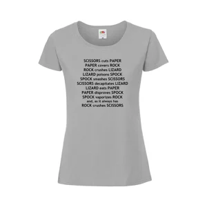 Rock paper Scissors Lizard Spock Rules Ladies T-Shirt