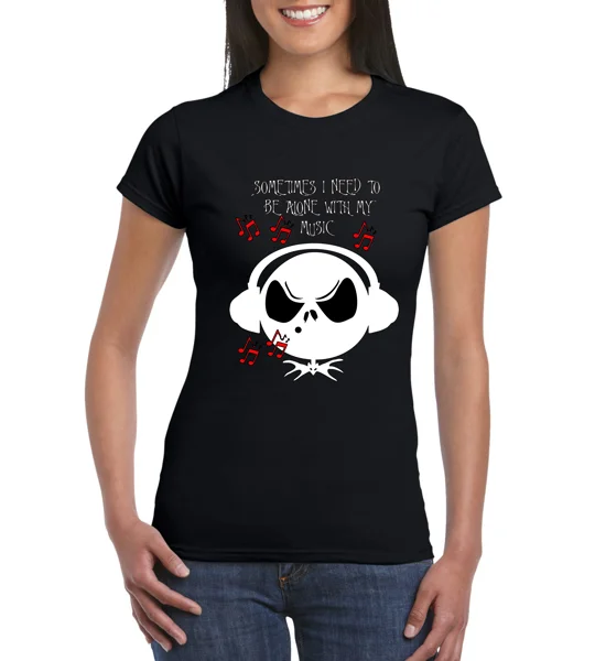 Jack Skellington Sometimes I Need To Be Alone Ladies T-Shirt