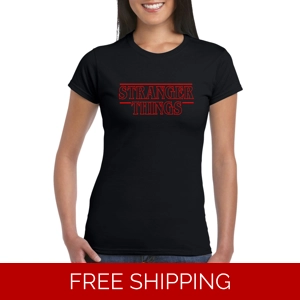 Stranger Things Logo Ladies T-Shirt