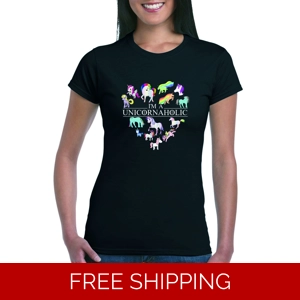 Unicornaholic Ladies T-Shirt