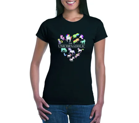 Unicornaholic Ladies T-Shirt