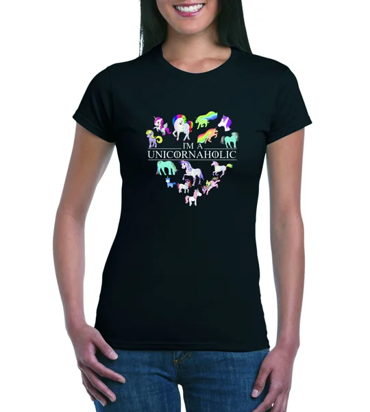 Unicornaholic Ladies T-Shirt