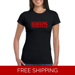 Stranger Things Visit Hawkins Ladies T-Shirt