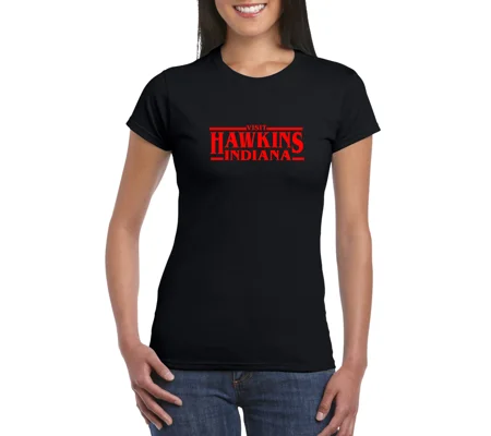 Stranger Things Visit Hawkins Ladies T-Shirt