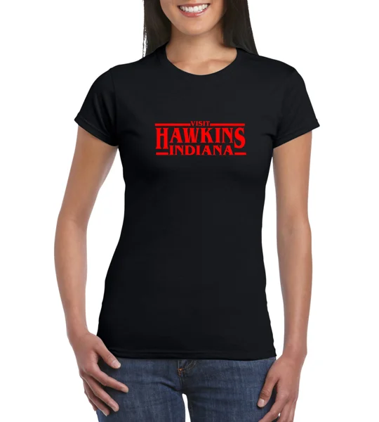 Stranger Things Visit Hawkins Ladies T-Shirt