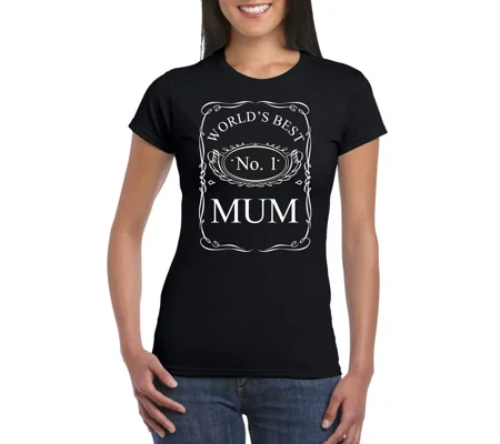 World's Best Number 1 Mum Ladies T-Shirt