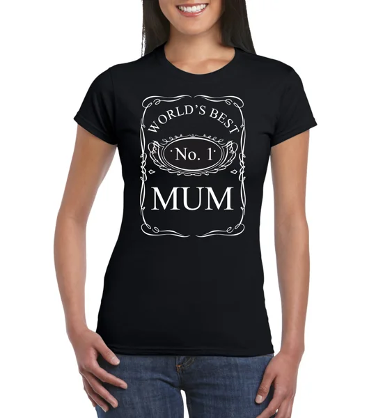 World's Best Number 1 Mum Ladies T-Shirt
