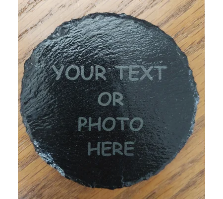 Laser engraved coaster