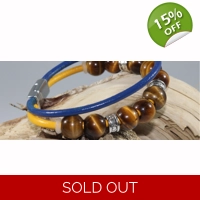 Leather and Natural Stone Bracelet Style D3