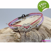 Leather and Stainless Steel Bracelet Style C3