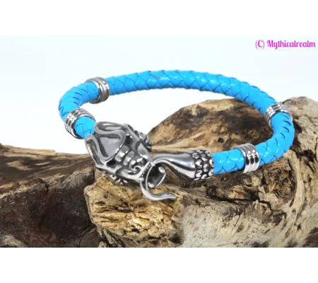 Leather and Stainless Steel Bracelet Style O