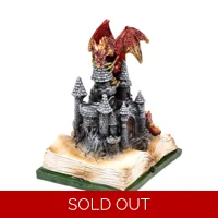 Dark Legends LED Enchanted Fairytale Castle Fire Dragon