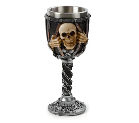 Decorative Skull with Chains Goblet