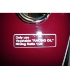 Husqvarna oil mix tank decal