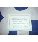 Husqvarna disclaimer decal 1966 to 1977