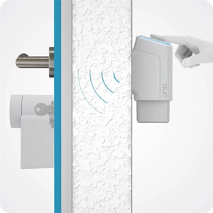 EKEY UNO 2002906 Standard Doors nabíjateľný snímač odtlačkov prstov, bezdrôtový vrátane Nuki Combo 3.0 (Smart Lock + Bridge) Biely
