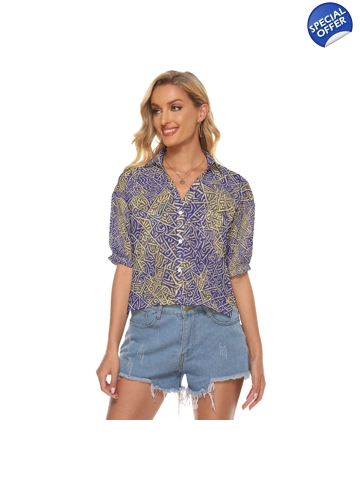 Motiff Women's V-neck Shirt - Purple