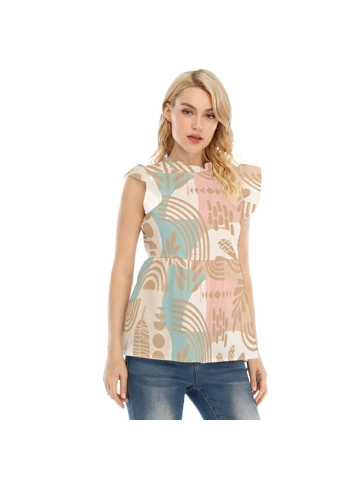 Motiff Women's Blouse - Pink Aztec