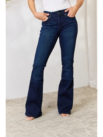 Kancan Full Size Mid Rise Flare Jeans