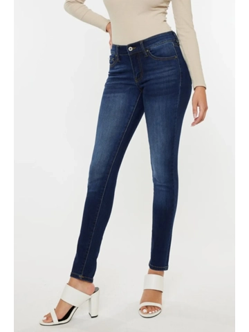 Kancan Mid Rise Gradient Skinny Jeans