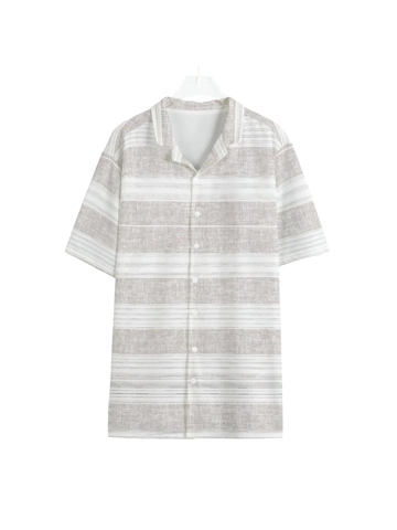 Men's Print Shirt with Button Closure