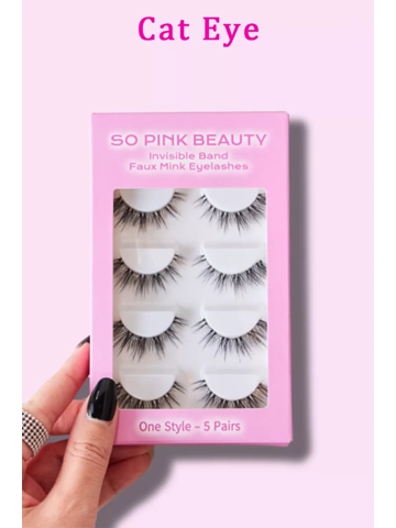 SO PINK BEAUTY Faux Mink Eyelashes 5 Pairs