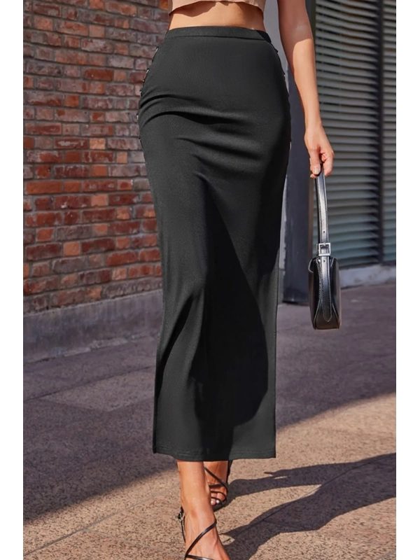 Split High Waist Skirt