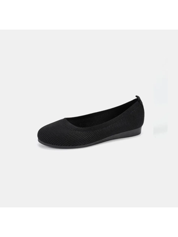Round Toe Knit Ballet Flats