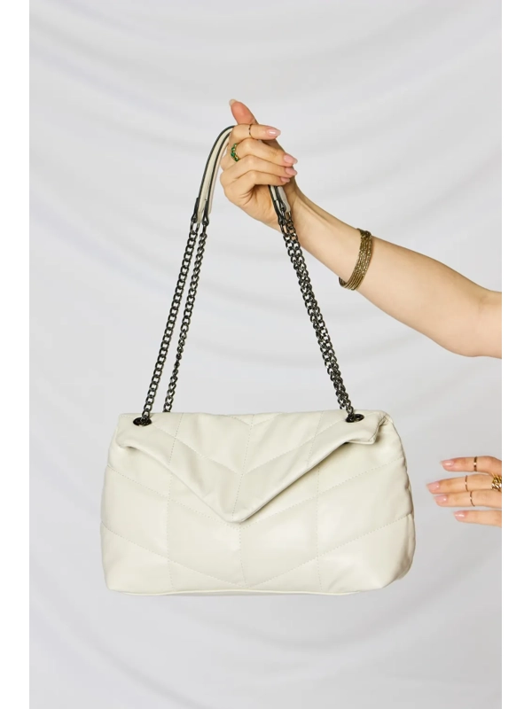 SHOMICO PU Leather Chain Handbag