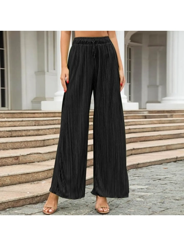 Drawstring Wide Leg Pants