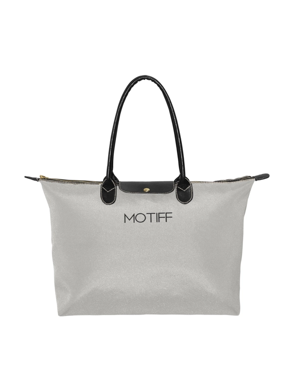 Motiff Single-Shoulder Lady Handbag - Gray