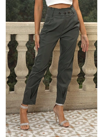 High Waist Cropped Pants