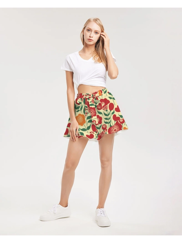 Motiff Shop  Women's Ruffle Shorts - Floral