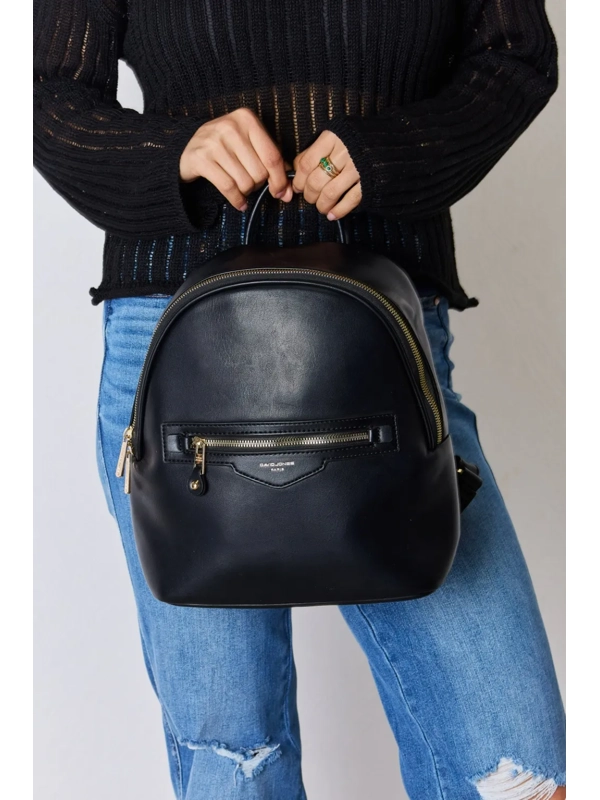 David Jones PU Leather Backpack