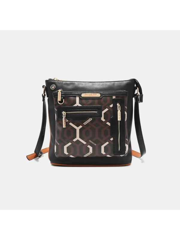 Nicole Lee USA Geometric Pattern Crossbody Bag