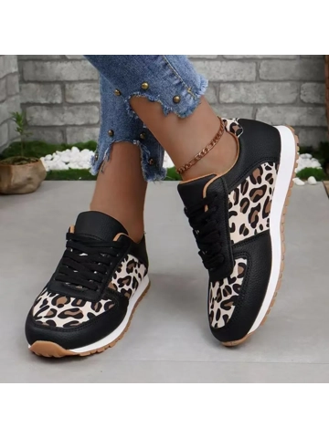 Tied Printed PU Leather Athletic