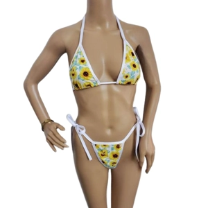 Sunflower 2-Piece Top with Bikini Thong Bottom