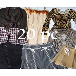 20 pc Custom Y2K Vintage Clothing Lot Wholesale Bundle Box