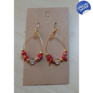 Red Coral Earrings