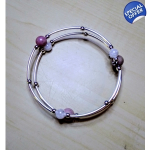 Pink coil bracelet